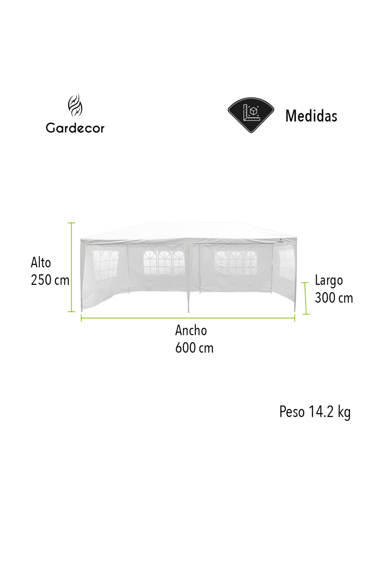 CARPA TOLDO 6X3 CON PAREDES